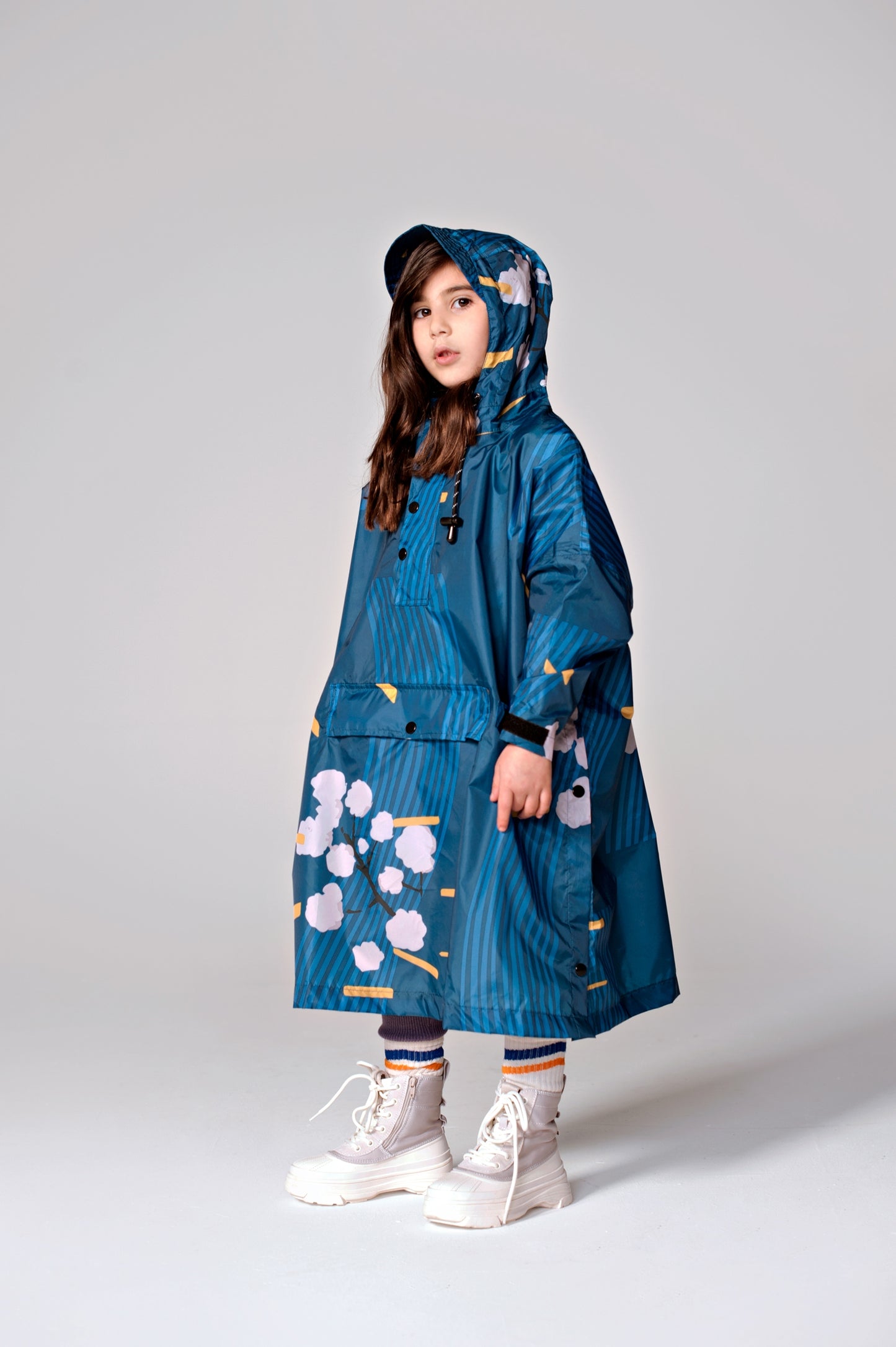 Japanese Blossom - Kids Rain Poncho