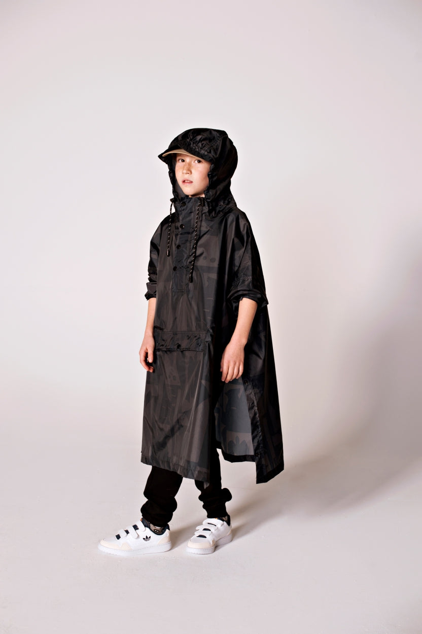 Back to Black - Kids Rain Poncho